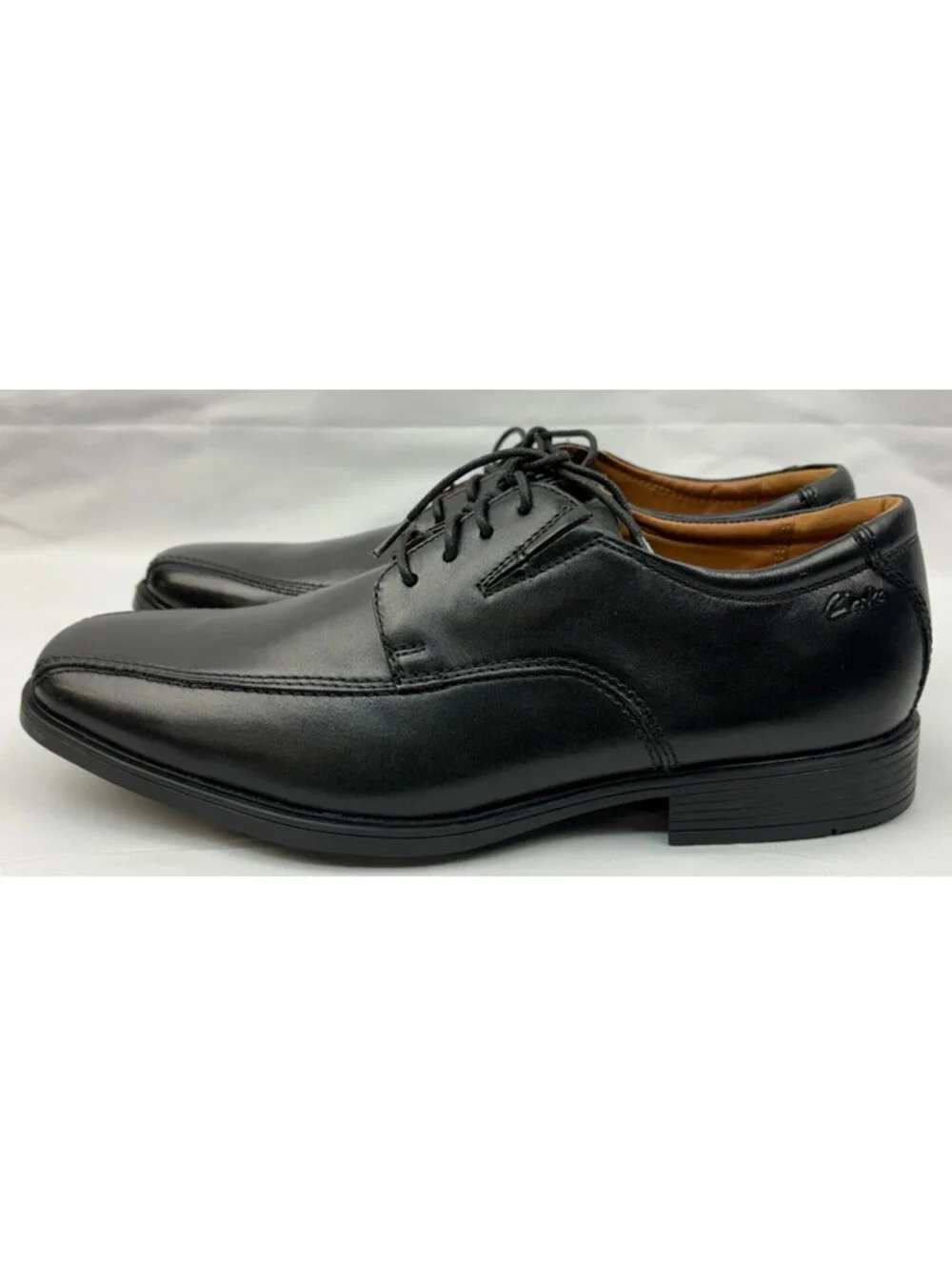 Clarks Collection Tilden Walk Men's 10.5M Black Leather Dress Shoes